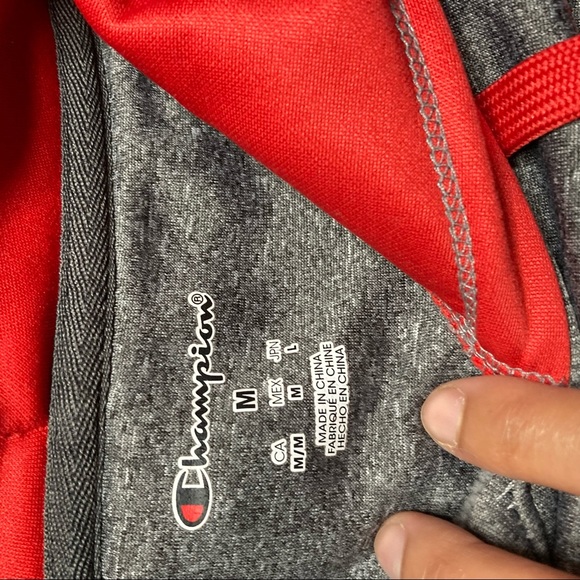 Men’s gray and red CHAMPION Texas Tech Hoodie - Picture 3 of 4